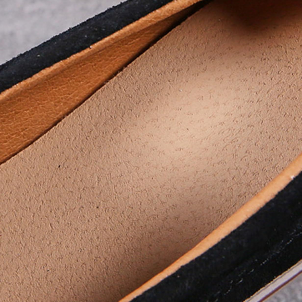 ブウケ] モカシン レディース スエード スリッポン 厚底 ウェッジ